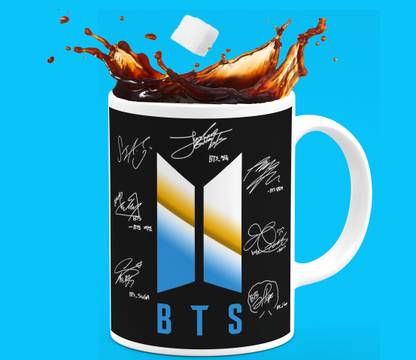 PrintingZone BTS Signature BTS Bangtan BTS Boys BTS Army Dynamite Butter Vogue My Universe DNA Blackpink BTS Birthday Gift BTS Bomb Bts Coaster Bts Magic mug Bts Products Bts Purple BTS Poster BTS Kpop BTS Sipper BTS Water Bottle Bts Cushion Bts Tea Cup Bts Keychain bts merchandise bts lightstick Gift For Friends Girls Boys Hd Printed Microwave Safe Music Band V Suga J-Hope Jungkook Jin Jimin Rm BTS Signature Army Best Gift for Boys Girl BTS Lovers BTS Cup Tea Coffee Cup (E) Ceramic Coffee Mug