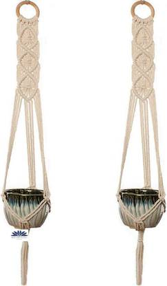 Waterlily House Macrame Wall Hanging Tapestry Fabric Wall Decor Wall Art for Home.(Size:38 cm 15 inch,114 cm 44.8 inch) White Tapestry