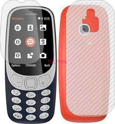 TELTREK Front and Back Screen Guard for NOKIA 3310 3G DUAL (Front Matte Finish & Back 3d Carbon Fiber)
