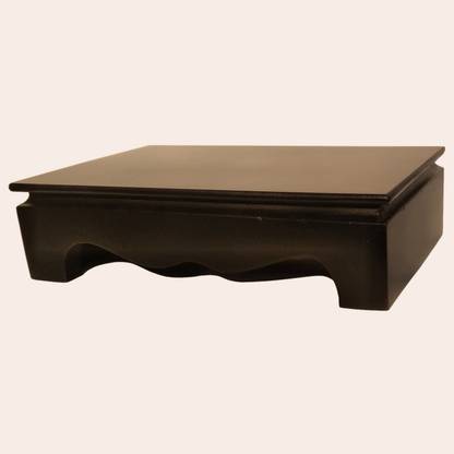Define Art Pedestal Statue Base I Black Matt Finish l Rectangle Shape (8.5 inch x 5.5 inch x 2 inch height) Decorative Showpiece  -  5 cm