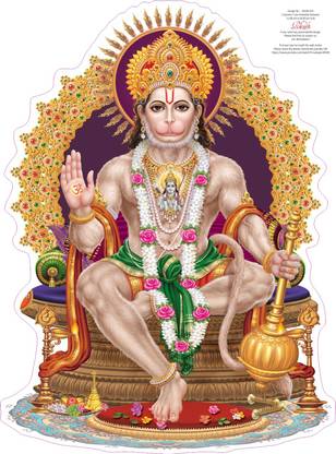 my celebrat 76.2 cm Hanuman G Self Adhesive Sticker