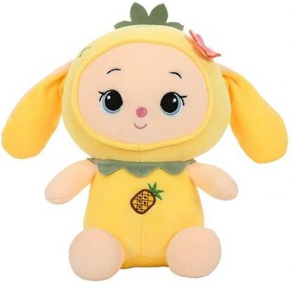 BENISON INDIA Long Ear Plush Bunny Stuffed Toy Rabbit Wholesale Fruit Style Bunny Plush  - 35 cm
