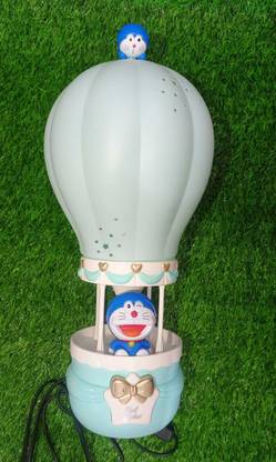 malikint Hot Air Balloon Table Lamp / Night Lamp Light for Kids (Height 36 cm, Doremon) by Malik International Night Lamp