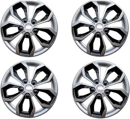 sonienterprises Dual Color Silver Black 14-inch Tyre Sport Rim cover, Wheel Cover with Rings, wheel cover Wheel Cover For Maruti Swift (35.56 cm) Wheel Cover For Universal For Car SX4 ZXI MT