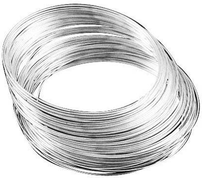 Beadsnfashion Silver Finish Memory Wire Finding For Jewellery Making , 100 Rows, Size 2.5 Inch