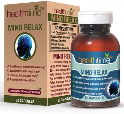 Health Time Mind Relax Ayurvedic Medicine For Sleeping, Anxiety, Stress, Insomnia, Sleep Disorders boost memory, focus and mood