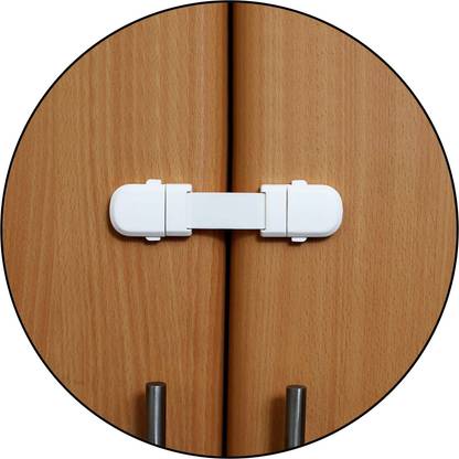 Safe-o-kid Flexible, 2-Side Open, Elegant Short Multi-Purpose Child Safety Lock (Pack of 2)
