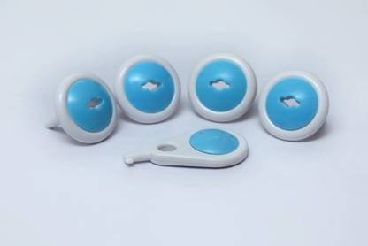 Safe-o-kid Pack of 6 - Dual Color, Sleek Anti-Shock Electric Socket Guards with Key