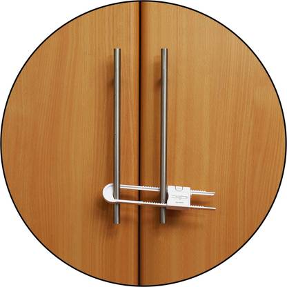 Safe-o-kid U-Shaped, adjustable Cabinet Lock with secret childproof lock (Pack of 16)