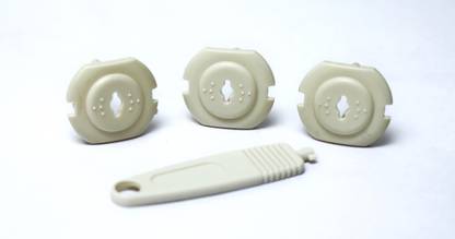 Safe-o-kid Pack of 24 - High Insulation Anti-Shock Electric Socket Guards with Key