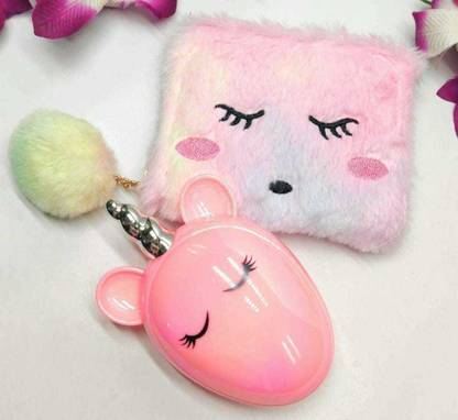 Tera13 unicorn Wallet for Girls Unicorn Hair Comb Pack of 2 Items Plush Bag