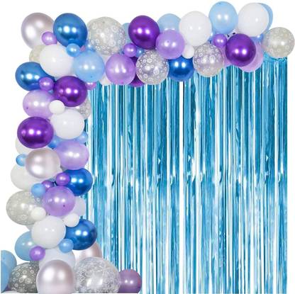 Party Propz Frozen Theme Birthday Decoration for Girls 84Pcs - Princess Elsa Birthday Party Decorations - Frozen Birthday Decorations for Girls / Frozen Balloons for Birthday Decoration