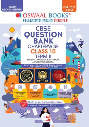 Oswaal Cbse Question Bank Chapterwise for Term 2, Class 10, English Language & Literature (for 2022 Exam)