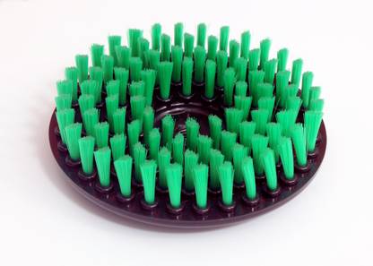 BUFF KING Buff King Cleaning DISC Pad Brush (Green)- 7 Inches –Attached with Buffers/Polishers/Angle Grinders(M14 Thread size) Nylon Dry Brush