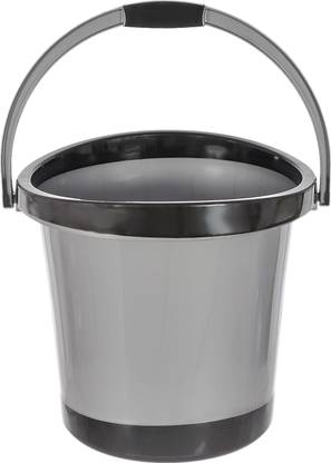 Heart Home Plastic Bucket With Strong Handle, 18 litre (Grey)-46HH0362 18 L Plastic Bucket