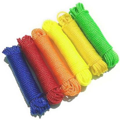 Mannat Clothline For Drying clothes, Unbreakable Wire Rope Multi, 20M, Pack of 2 Nylon, Steel Retractable Clothesline