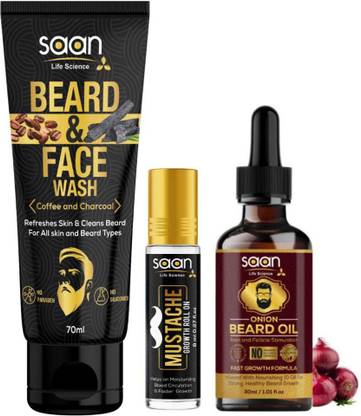 SAAN Life Science Growth Oil Roll On, Beard & Face