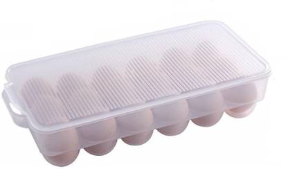 touaretails Egg Storage Box, Food Storage Container, Egg Carry Holder, Egg Tray for Fridge Egg Storage Case 18 Grid Egg Storage Box for Refrigerator Storage Container Plastic Egg Separator