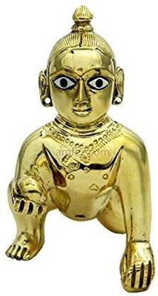 Jai shri krishan 12 Size Bal Gopal Golden Idol Deity Ornament
