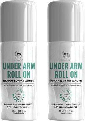 TNW - The Natural Wash Women Under arm Roll On Deodorant | Cucumber & Aloe Vera | Deodorant Roll-on  -  For Women
