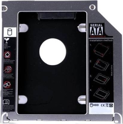 gsnr Secondary HDD Caddy Serial ATA/ Universal 2.5Inch HDD/SSD, Silver 2.5 inch Internal Hard Drive Adapters