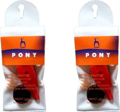 Artonezt Pony Tatting Shuttle with Bobbins Lace Making Craft Tool- Set of 2 Knitting Pin