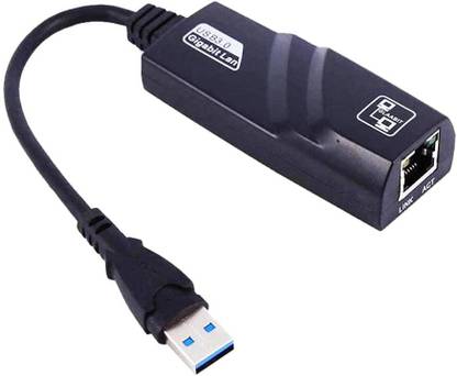 dhruvga USB 3.0 to Ethernet Adapter Network Wired Cable Gigabit RJ45 LAN Converter 10/100/1000Mbps Compatible with Laptop, PC, Desktop, Windows 10/8/7 MAC-OS, Chrome. (DHV-ADP-0017) Lan Adapter