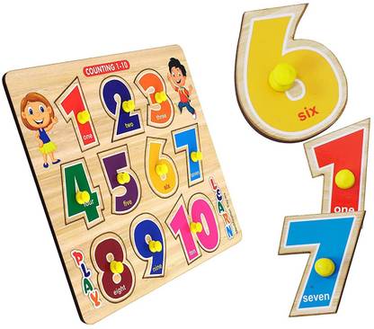 Honeybun Wooden Number 1 to 10 Puzzle
