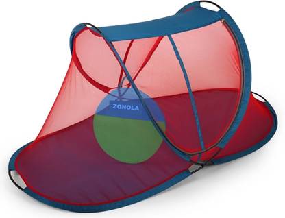 zonola Polyester Adults Washable Polyester Foldable Mosquito Net With Cotton Base (Size : LxWxH : 6.10 x 3.11 x 3 Feet) (Suitable for : Single Bed )Two Side Slider Gate with high Quality Zip Mosquito Net