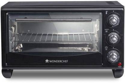 WONDERCHEF 21-Litre Oven Toaster Griller (OTG) 21 Litres, Auto Power-Off With Bell, Heat Resistant Glass Window, 2 Years Warranty- 1380W (Black) Oven Toaster Grill (OTG)