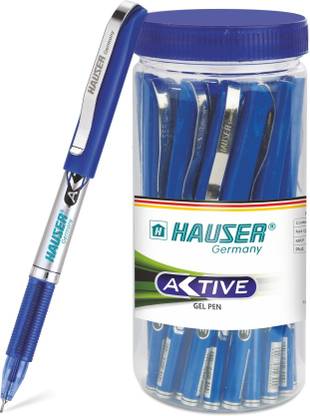 HAUSER Active 0.5 mm Gel Pen Jar | Waterproof Ink & Smooth Writing | Comfortable Grip Gel Pen