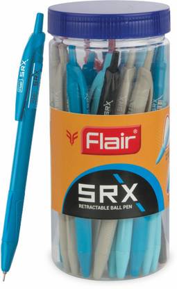 FLAIR SRX 0.7 mm Retractable Ball Pen Jar | Triangular Body Design For Better Grip Ball Pen