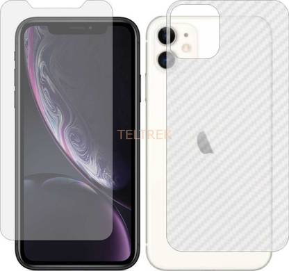 TELTREK Front and Back Screen Guard for APPLE IPHONE XI (Front Matte Finish & Back 3d Carbon Fiber)