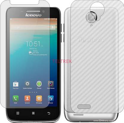 TELTREK Front and Back Screen Guard for LENOVO S650 (Front Matte Finish & Back 3d Carbon Fiber)