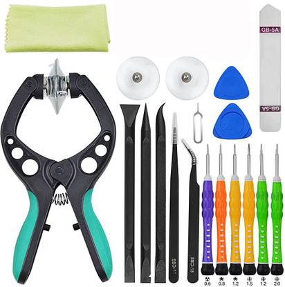 HASTHIP Screen Opening Tool Kit 22Pcs iPhone Screen Repair Kit Precision Screwdriver Set Compatible with iPhone, iPad, Cell Phone,PS4,Smart Watch,Computer,PC,Tablet, Camera Screwdriver Bit Set