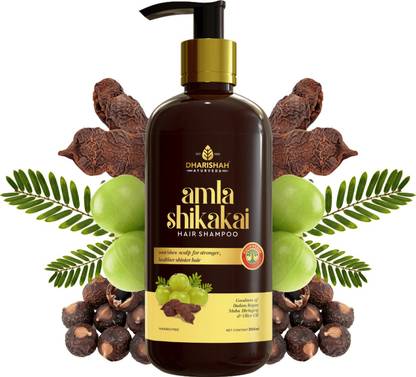 Dharishah Ayurveda Amla Reetha Shikakai Shampoo for Hair Growth Ayurvedic Anti Hairfall & Anti Dandruff Shampoo