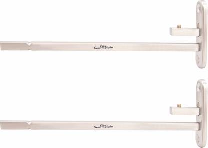Smart Shophar SHA40SB-FTYS-06SLADJ-S1 F Type Adjustable Square Glass Shelf Bracket, (1 Set) 6 Inches (6 to 12 mm) Shelf Bracket