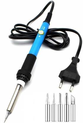 Wynhard Soldering Iron 60 Watt Soldering Iron Kit Adjustable Temperature Soldering Machine Soldring Iron Kit Soldering Kit Soldering Iron Kit with 5 Extra Bits 60 W Temperature Controlled