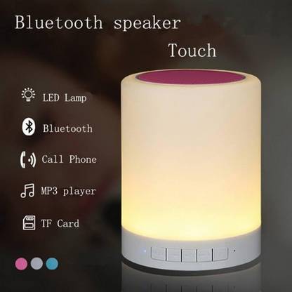 MOOZMOB Premium Smart Touch Lamp Speaker Bedside Mini Speaker with Bluetooth Music Speaker, Dimmable Color Changing RGB Bedside Lamp, Portable Mood Light Speakers, Night Light Bluetooth Speaker, Portable Wireless Bluetooth Speakers, Touch Control, Color LED Speaker, Speakerphone/TF Card/AUX-in Supported for Party, Hall, Bedroom, Kitchen, Gifting Purpose 5 W Bluetooth Speaker