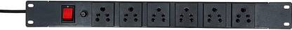 BigPlayer Rack Power Strip, Surge Protector 6 Socket, Black (MST-1689-4) 6  Socket Extension Boards