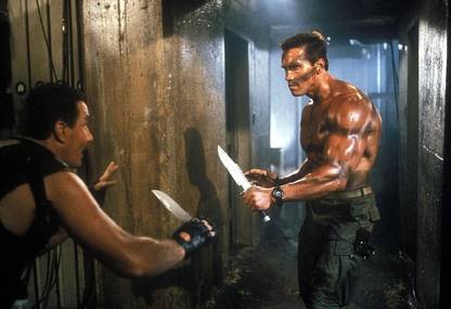 Smoky Design commando arnold schwarzenegger arnold schwarzenegger john matrix wallpaper Paper Poster
