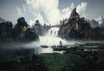 Smoky Design ghost of tsushima video games video game art digital art horse hd wallpaper Paper Poster