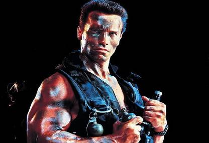Smoky Design arnold commando schwarzenegger wallpaper Paper Poster