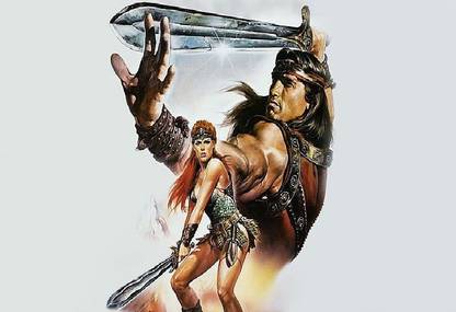 Smoky Design conan the barbarian arnold schwarzenegger brigitte nielsen warrior wallpaper Paper Poster