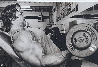 Smoky Design working out bodybuilding arnold schwarzenegger barbell wallpaper Paper Poster