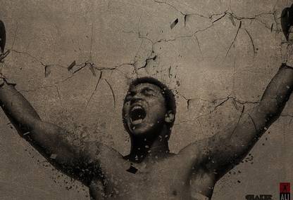Smoky Design muhammad ali wallpaper Paper Poster