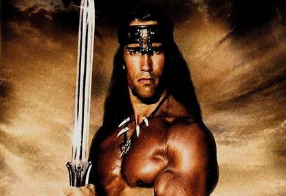 Smoky Design movies arnold schwarzenegger conan the barbarian sword wallpaper Paper Poster