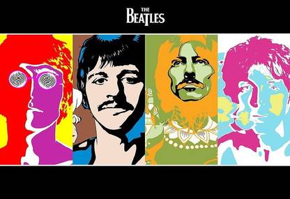 Smoky Design the beatles graphics members name wallpaper Paper Poster
