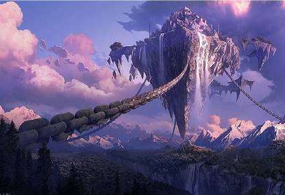 Smoky Design chains landscape tera online digital art wallpaper Paper Poster