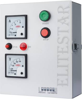 ELITESTAR 0.75HP (R-1) Single Phase NO.1 Farmer Choice Water Pump Panel (Classic Model)/Motor Starter / Submersible Water Pump Contactor - C.P Type And Running Capacitor - 50 MFD (INDTECH) (Heavy Wire - 2.50 MM) / Motor Starting Capacitor - 120+150 MFD / Features In-Built Thermal Over Load Protector Performance Submersible Water Pump